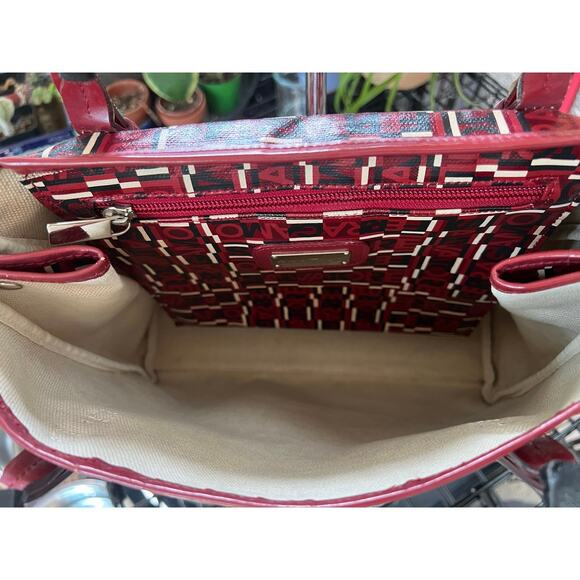 SALVATORE FERRAGAMO Red/Black/White Logogram PVC/Leather bag - Picture 7 of 16